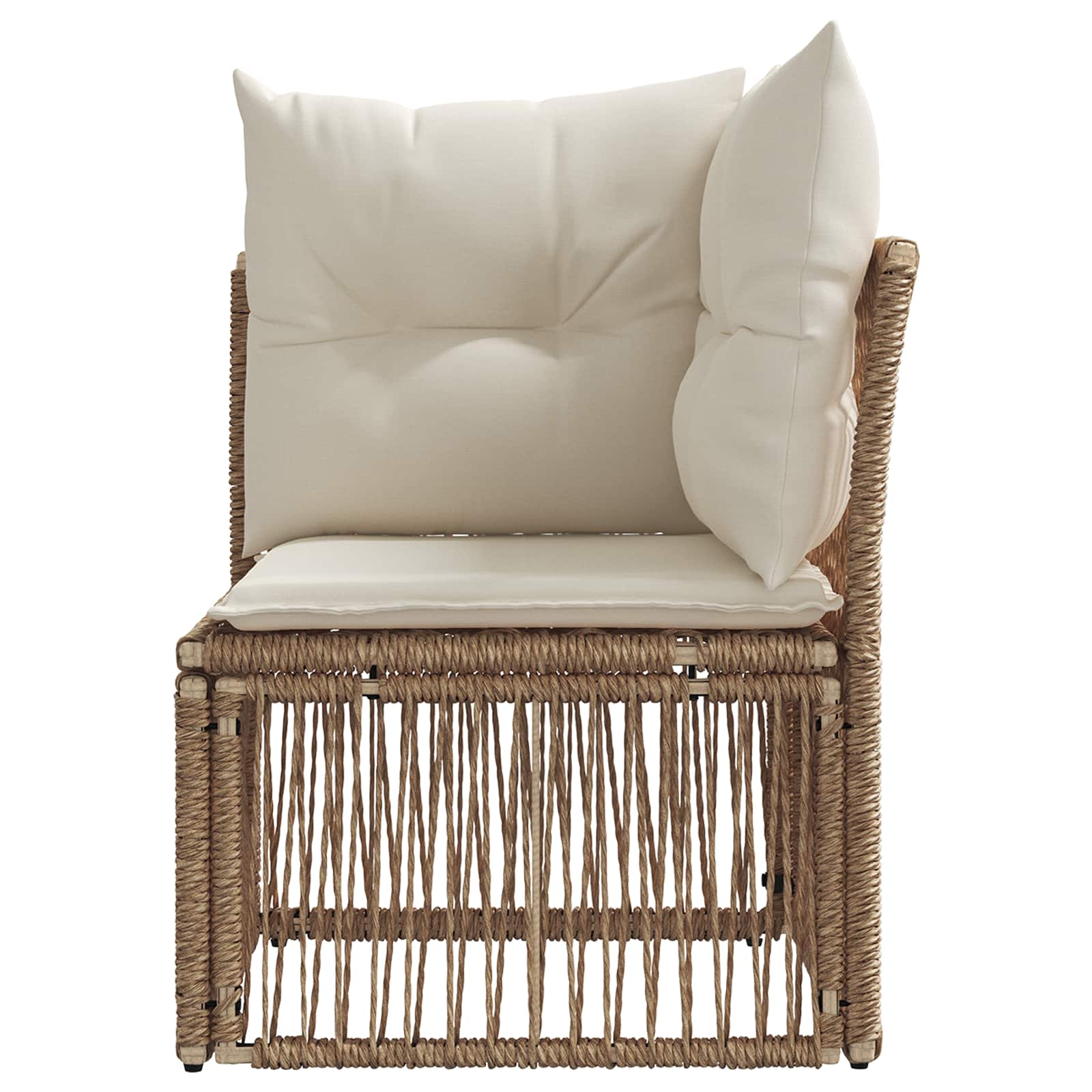 Kampinė sofa Smėlio poliratanas