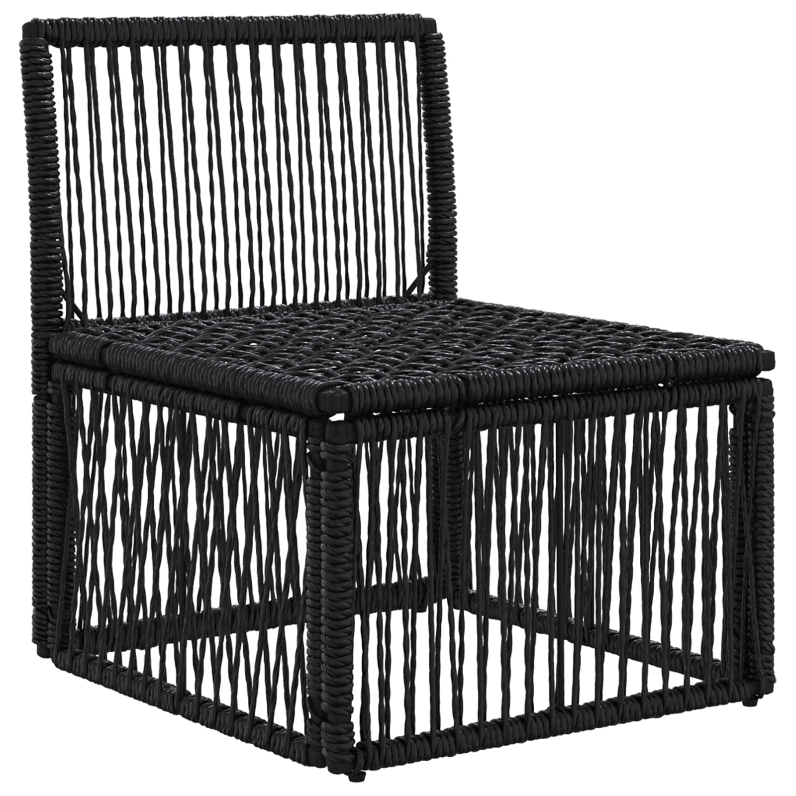 Be porankio sofa Juoda poliratanas