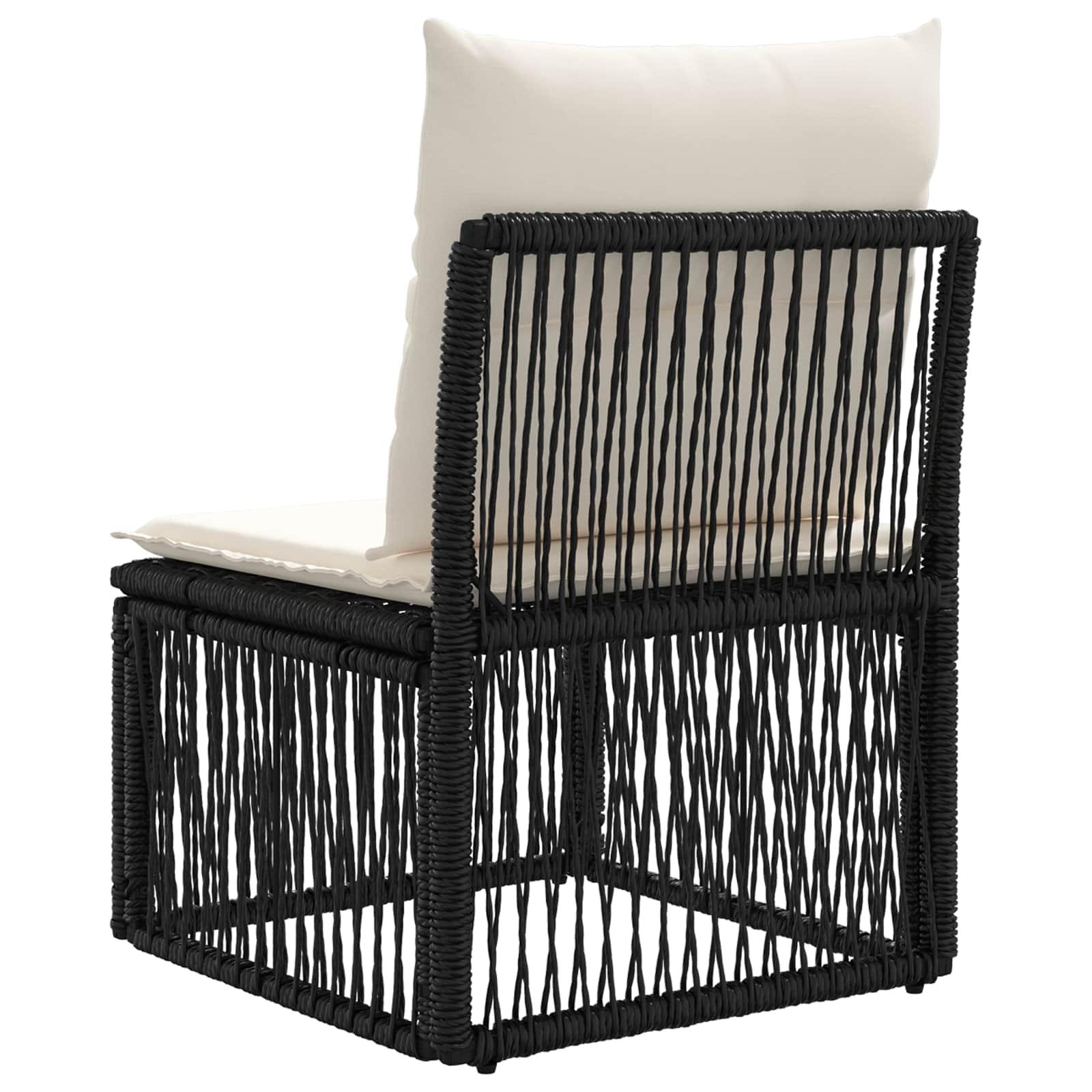 Be porankio sofa Juoda poliratanas