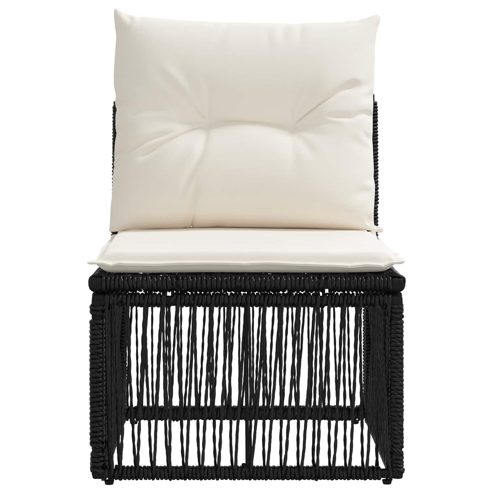 Be porankio sofa Juoda poliratanas