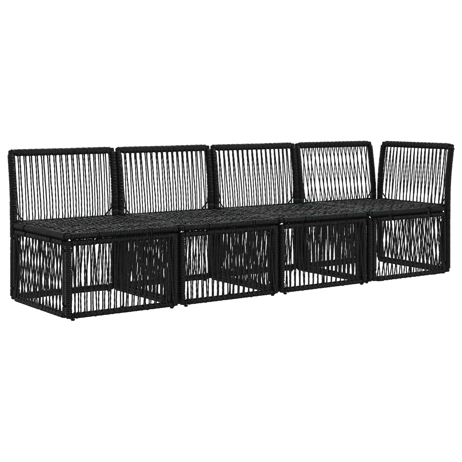 4 vietų sofa su kairiuoju porankiu 4 pcs 4-Vietų skaičius Juoda