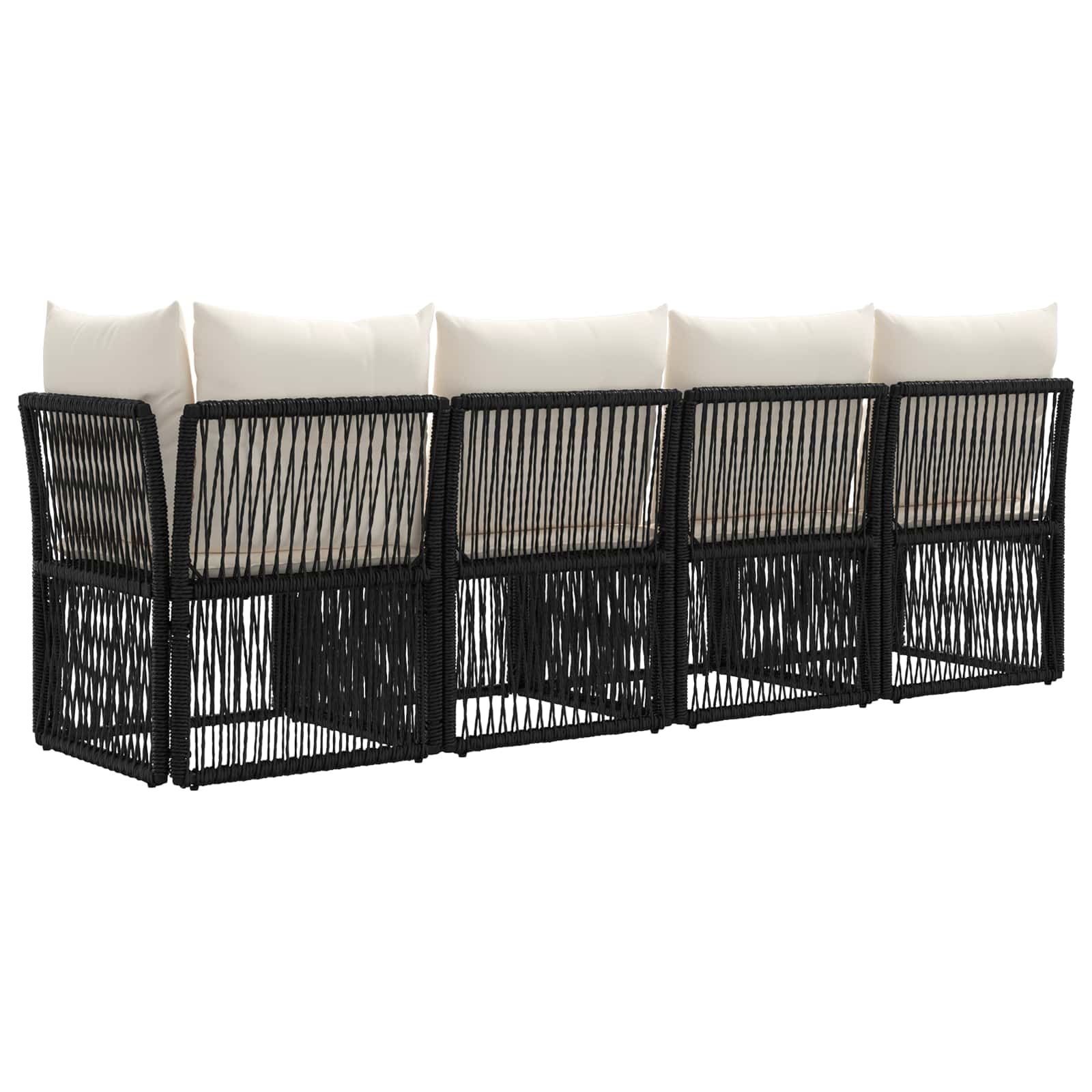 4 vietų sofa su kairiuoju porankiu 4 pcs 4-Vietų skaičius Juoda