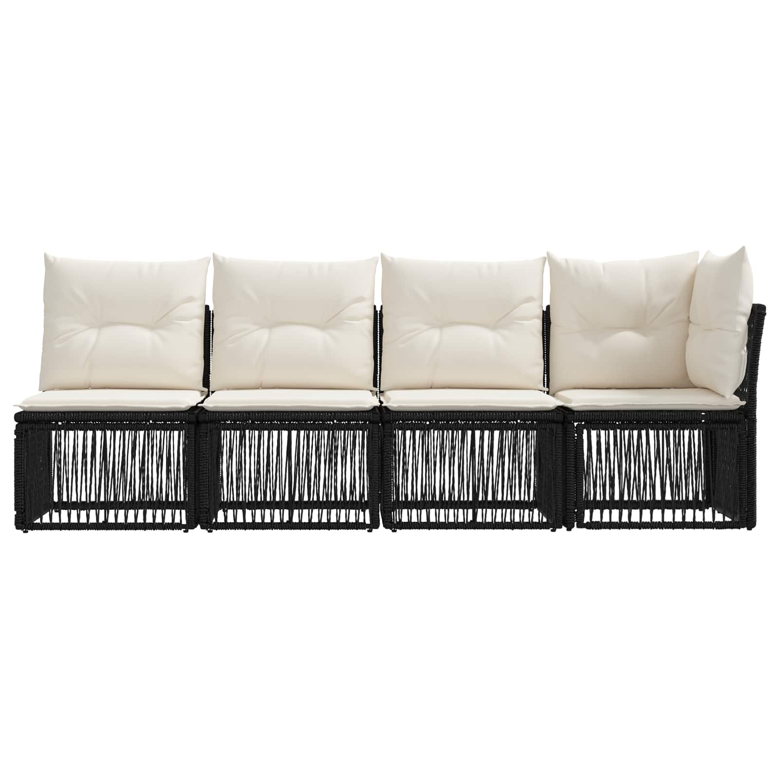 4 vietų sofa su kairiuoju porankiu 4 pcs 4-Vietų skaičius Juoda