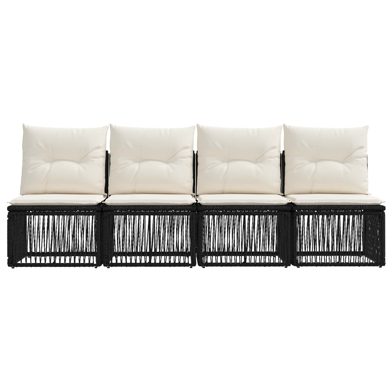 Sofa su keturiomis vietomis 4 pcs 4-Vietų skaičius Juoda
