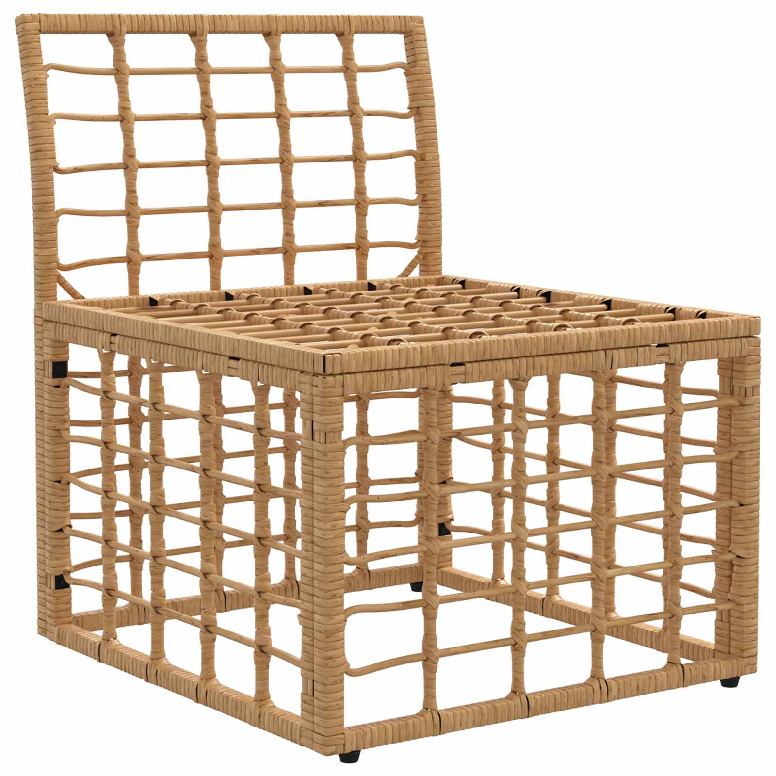 Modulinė lauko sofa be rankų Natūrali poliratanas