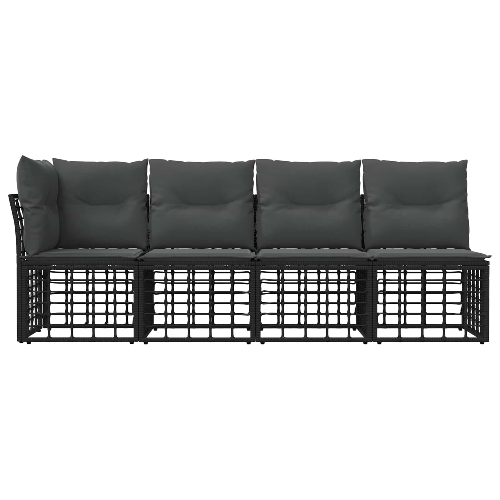 4 sėdimų vietų sodo sofa su kaire ranka 4 pcs 4-Vietų skaičius