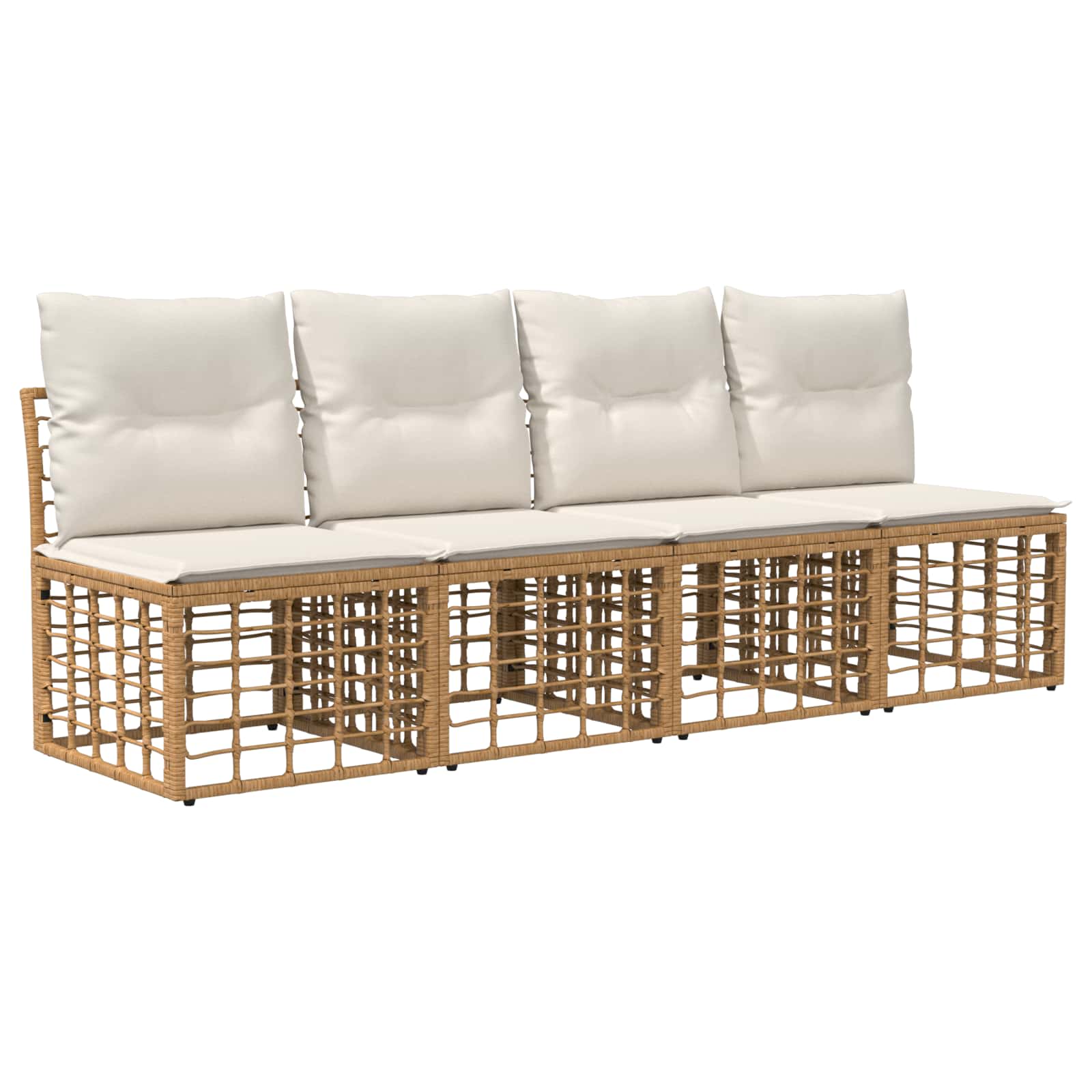 4 sėdimų vietų sodo sofa be rankų 4 pcs 4-Vietų skaičius