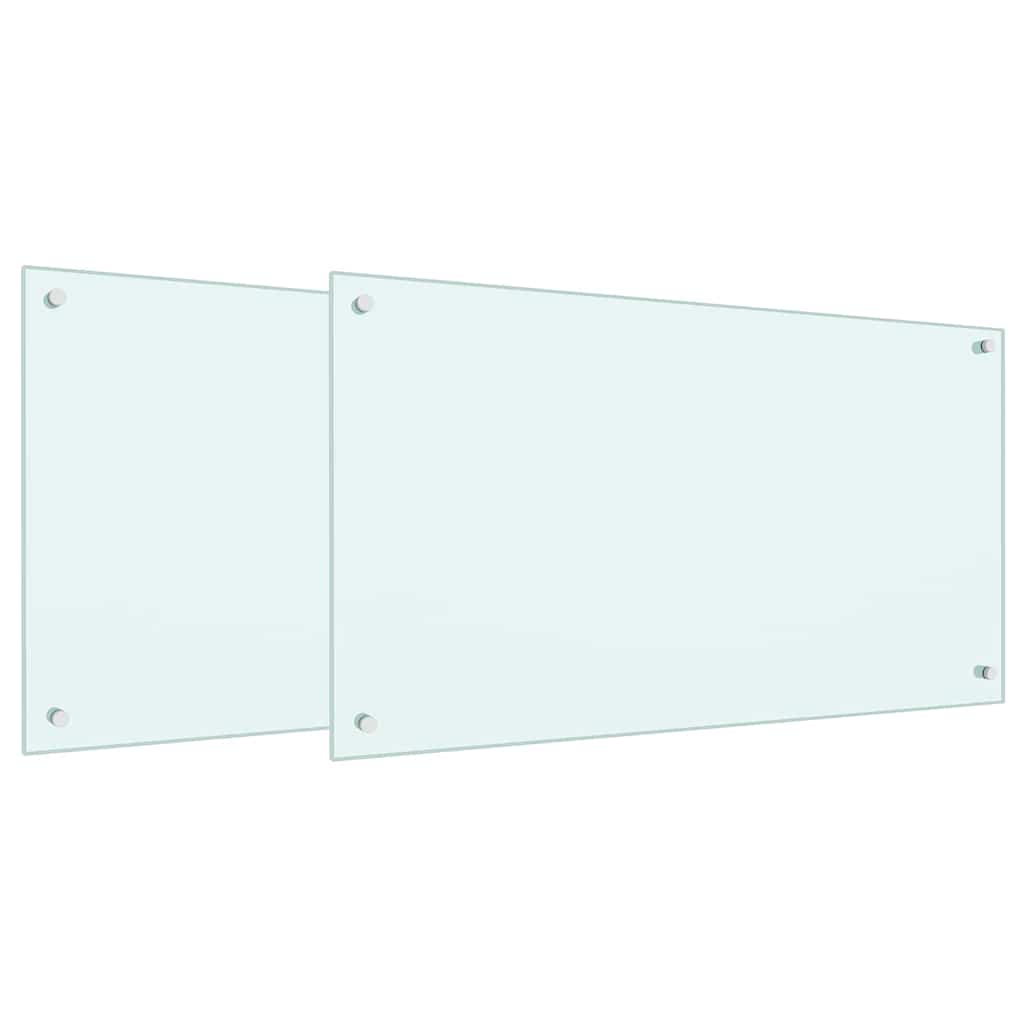 Virtuvės užpakalinė plokštė 2 pcs Balta 90 x 50 cm