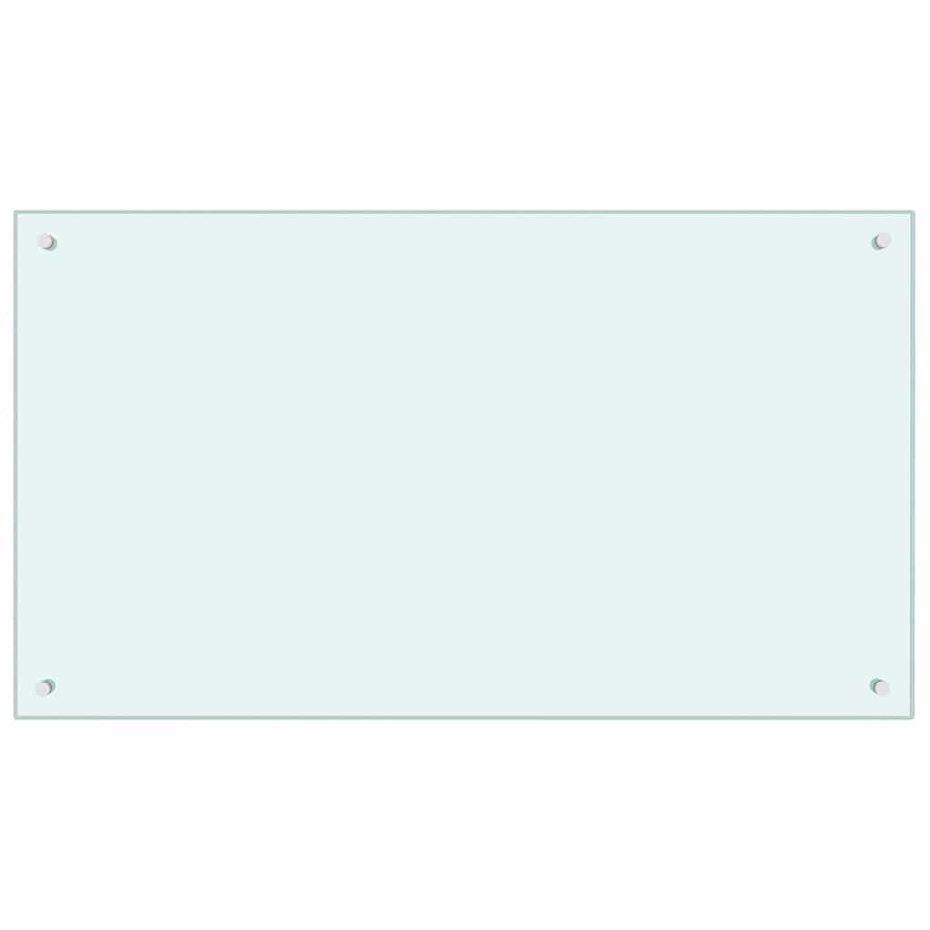 Kitchen back panel 2 pcs White 100 x 60 cm