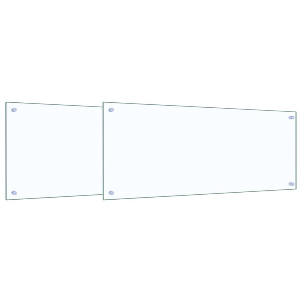 Virtuvės užpakalinė plokštė 2 pcs Skaidrus 100 x 40 cm