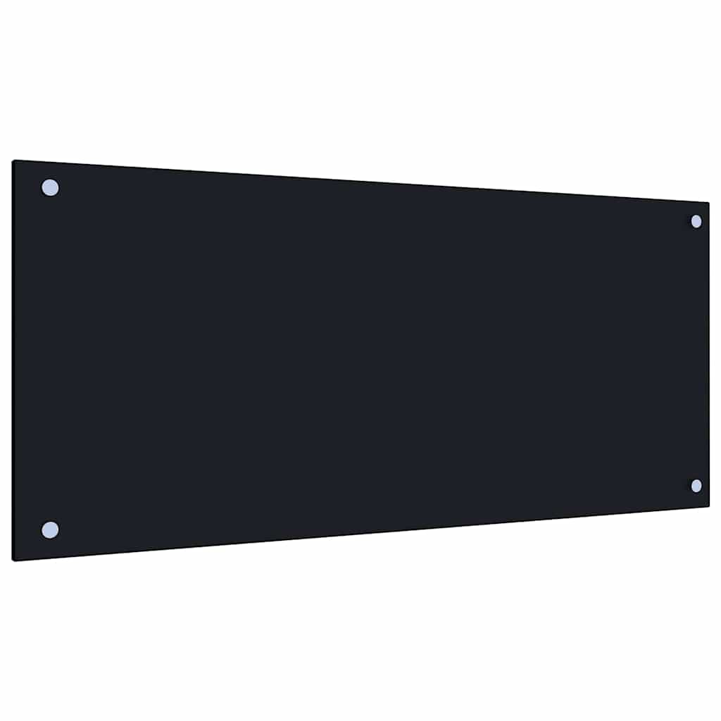 Virtuvės užpakalinė plokštė 2 pcs Juoda 90 x 40 cm
