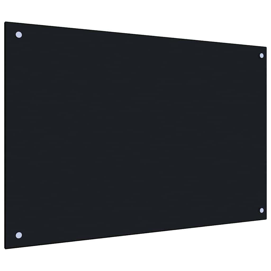 Kitchen back panel 2 pcs Black 90 x 50 cm