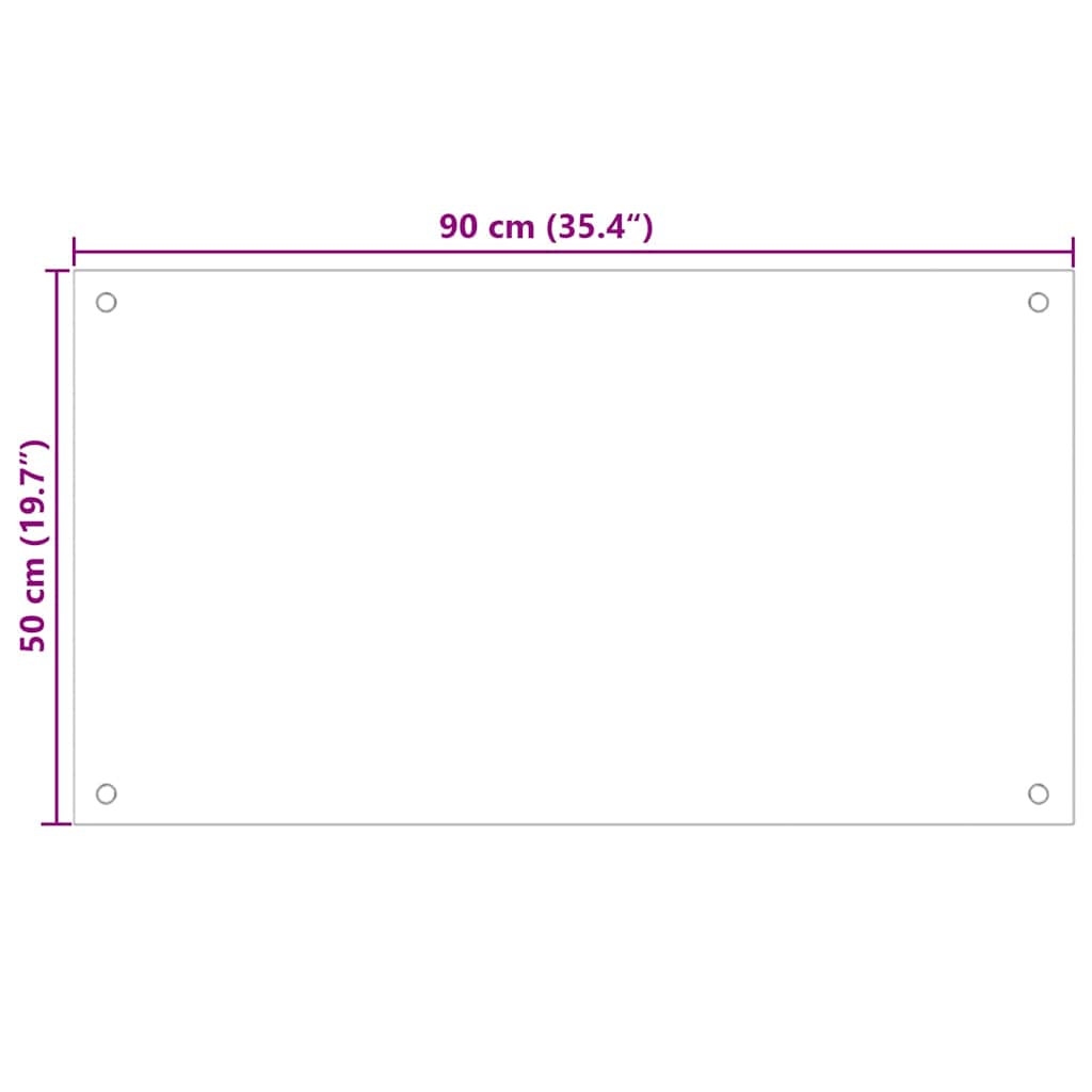 Kitchen back panel 2 pcs Black 90 x 50 cm