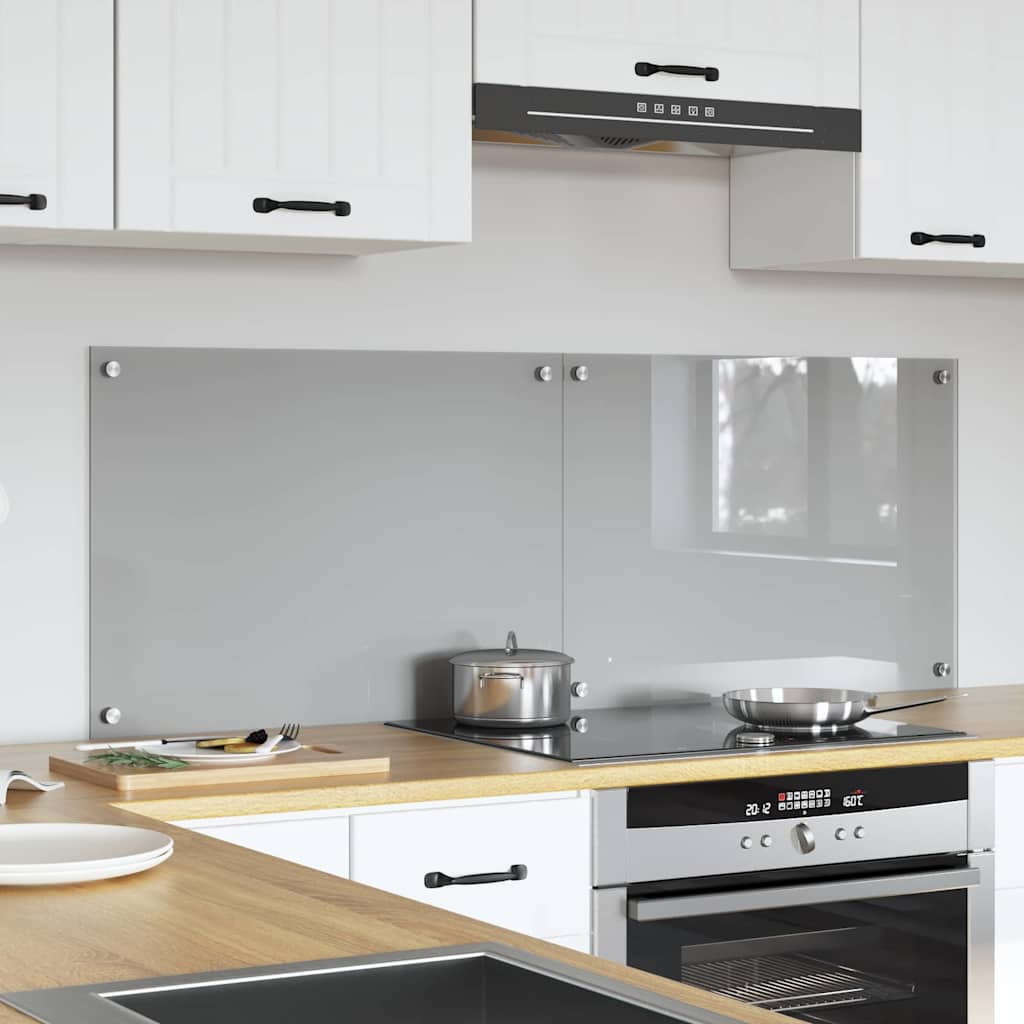 Virtuvės užpakalinė plokštė 2 pcs Šviesiai pilka 70 x 50 cm