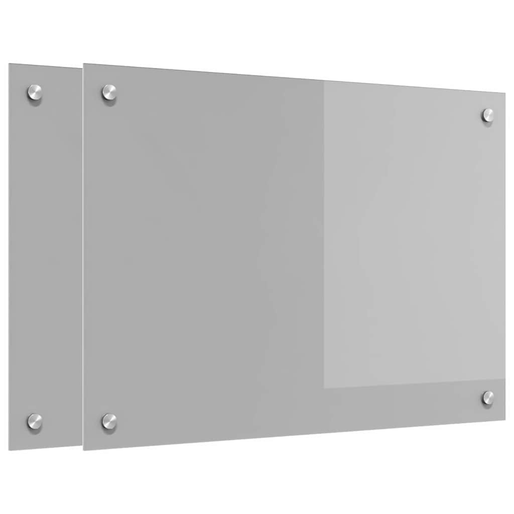 Virtuvės užpakalinė plokštė 2 pcs Šviesiai pilka 70 x 50 cm