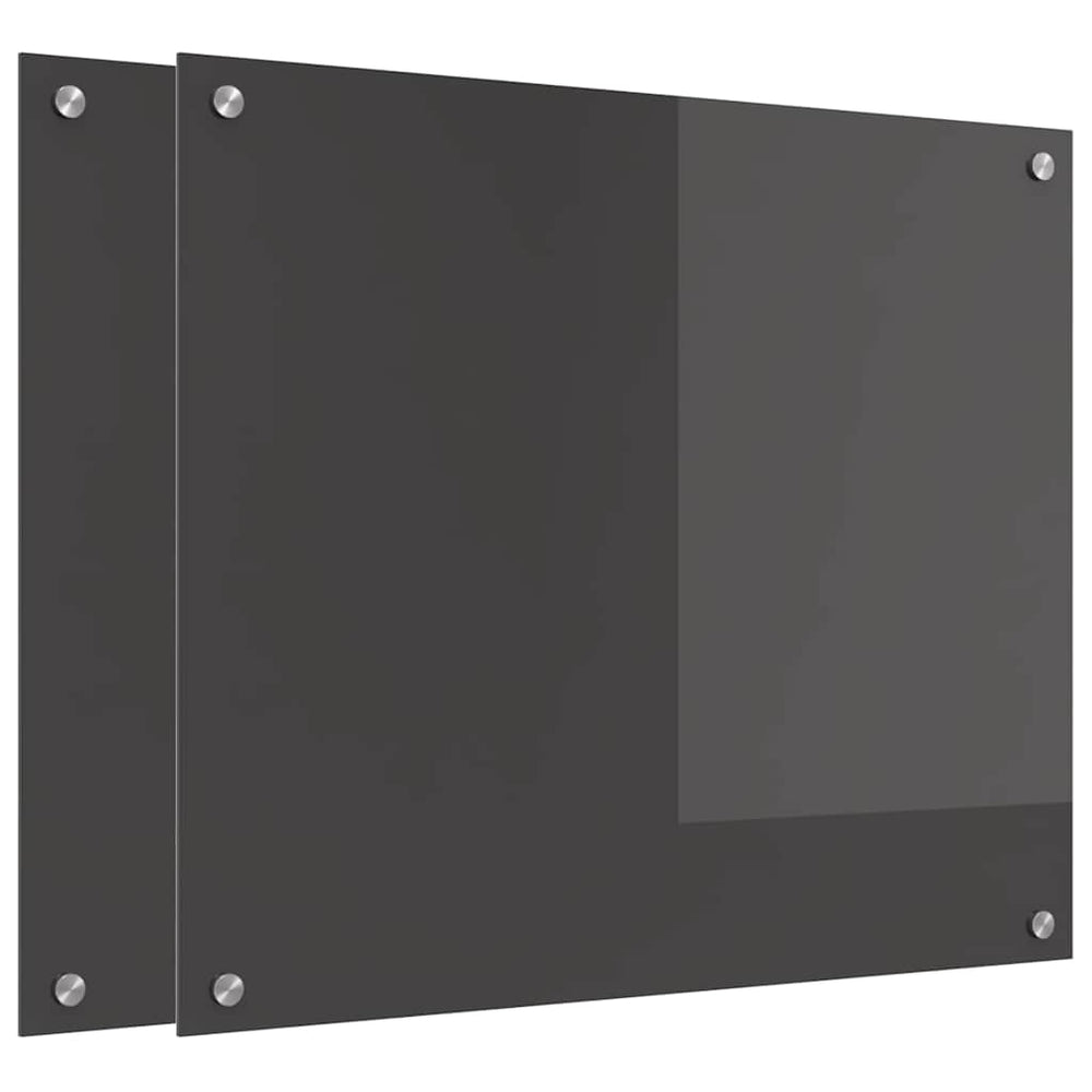 Virtuvės atbraila 2 pcs Tamsiai pilka 70 x 60 cm