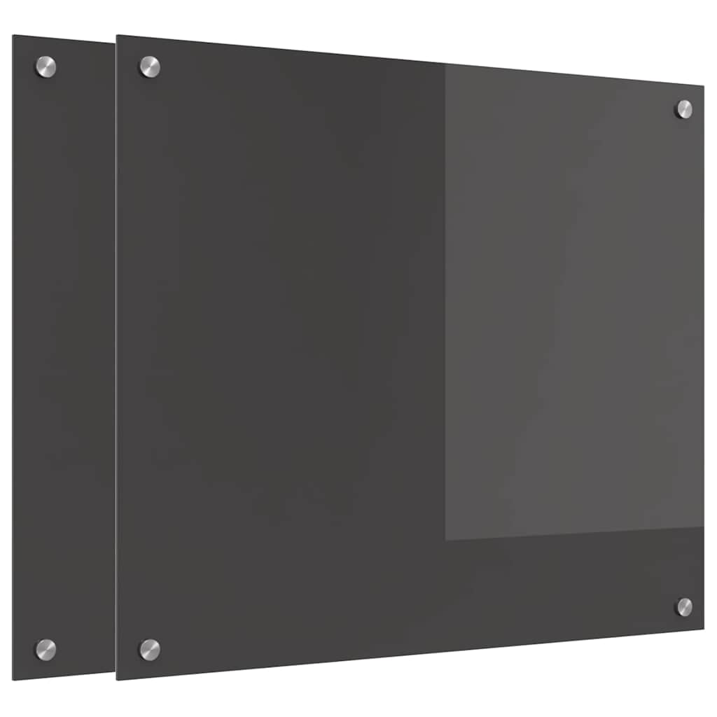 Virtuvės atbraila 2 pcs Tamsiai pilka 70 x 60 cm