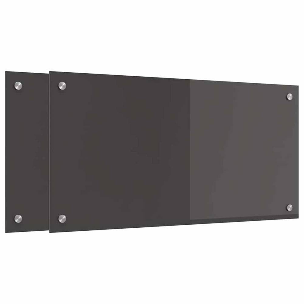 Virtuvės atbraila 2 pcs Tamsiai pilka 80 x 40 cm