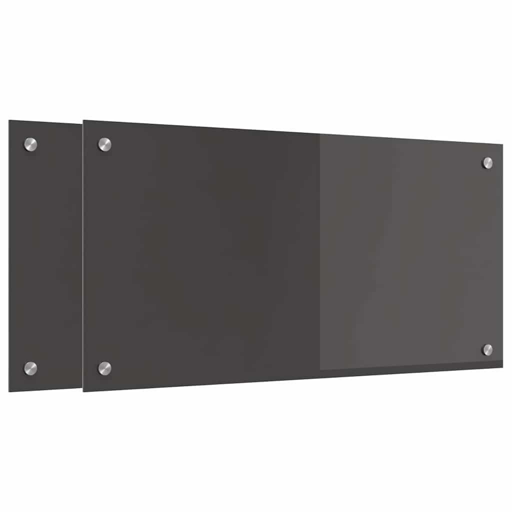 Virtuvės atbraila 2 pcs Tamsiai pilka 80 x 40 cm