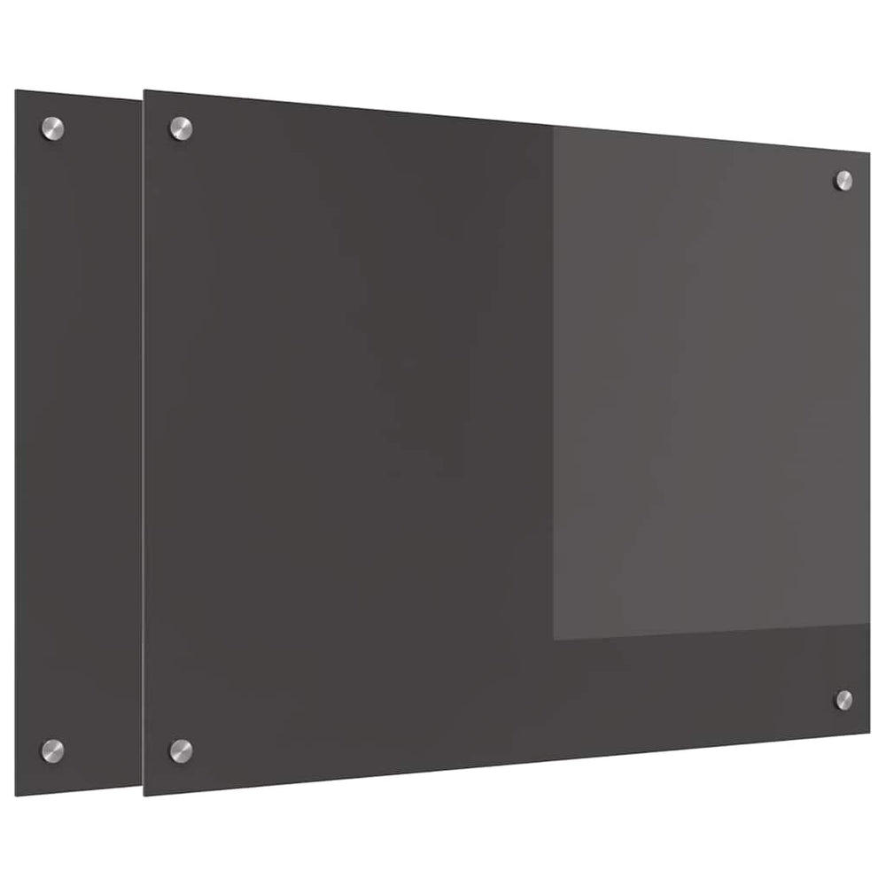 Virtuvės atbraila 2 pcs Tamsiai pilka 80 x 60 cm