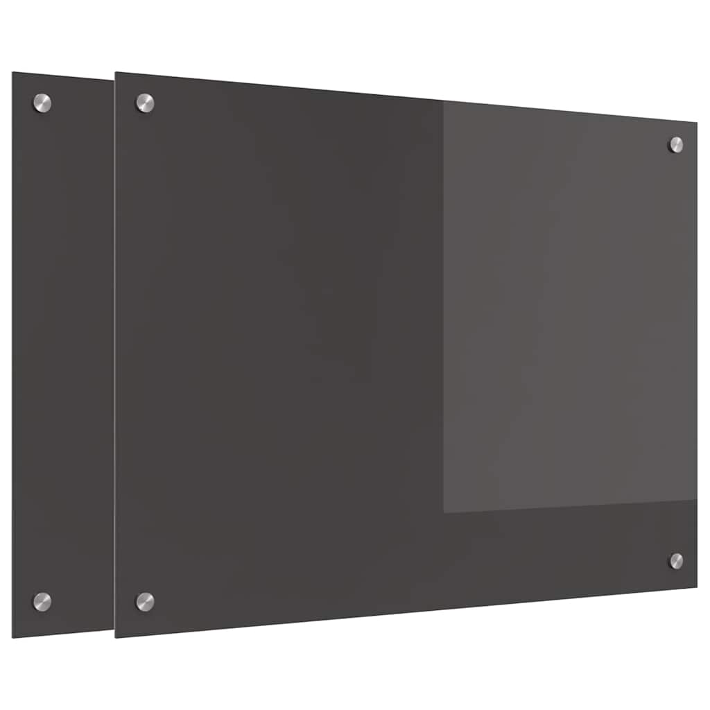 Virtuvės atbraila 2 pcs Tamsiai pilka 80 x 60 cm