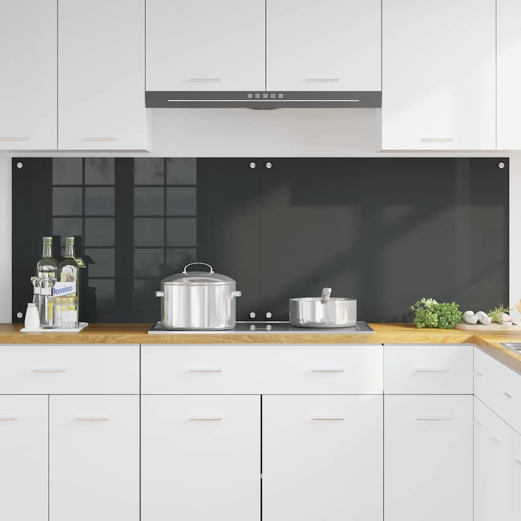 Virtuvės atbraila 2 pcs Tamsiai pilka 90 x 60 cm