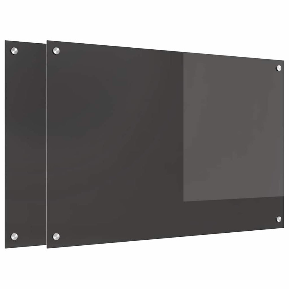 Virtuvės atbraila 2 pcs Tamsiai pilka 90 x 60 cm
