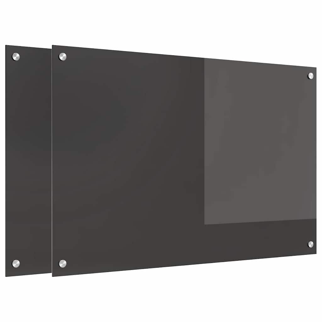 Virtuvės atbraila 2 pcs Tamsiai pilka 90 x 60 cm