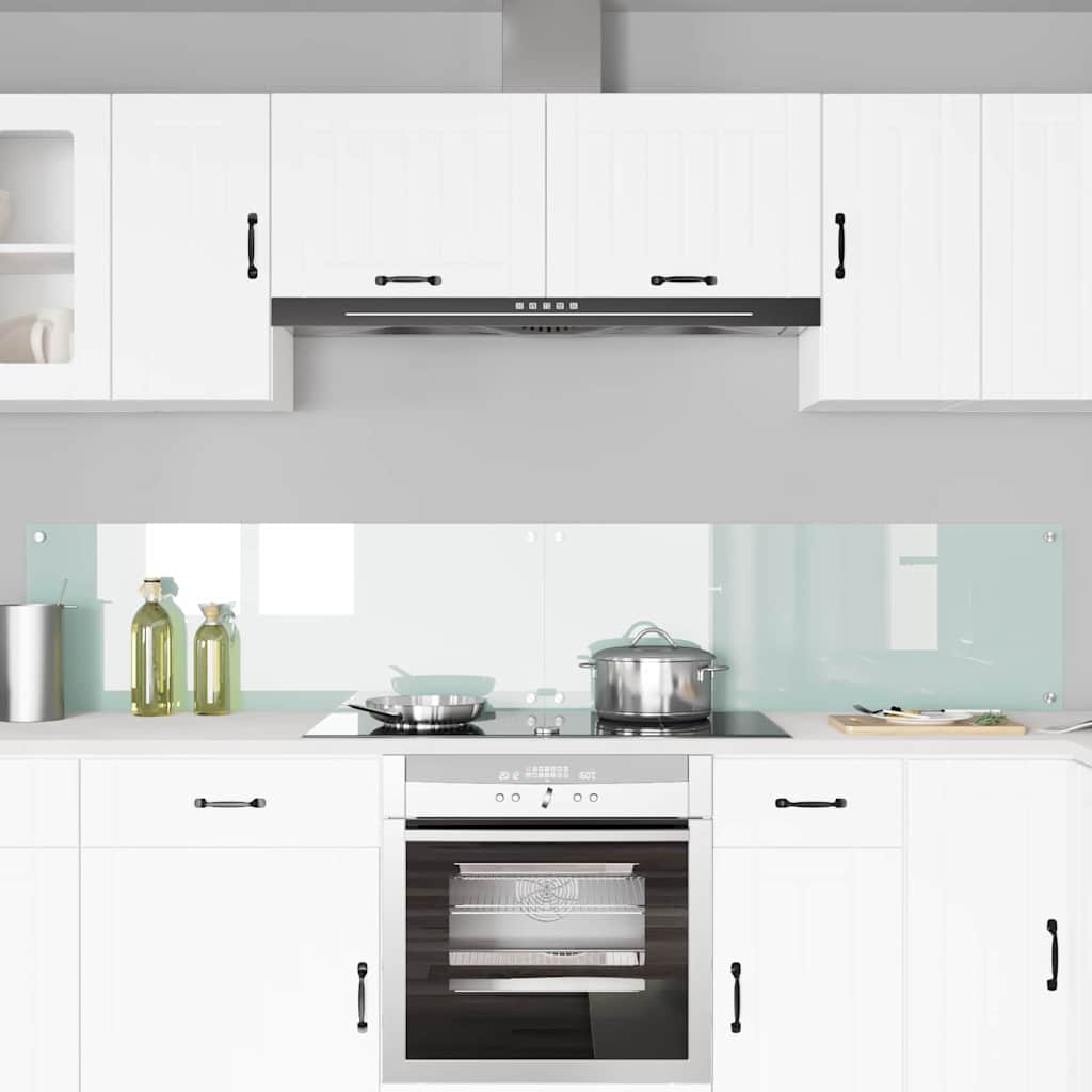 Virtuvės užpakalinė plokštė 2 pcs Balta 110 x 40 cm