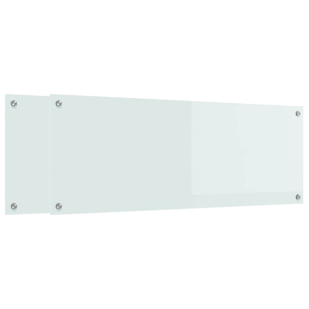 Virtuvės užpakalinė plokštė 2 pcs Balta 110 x 40 cm