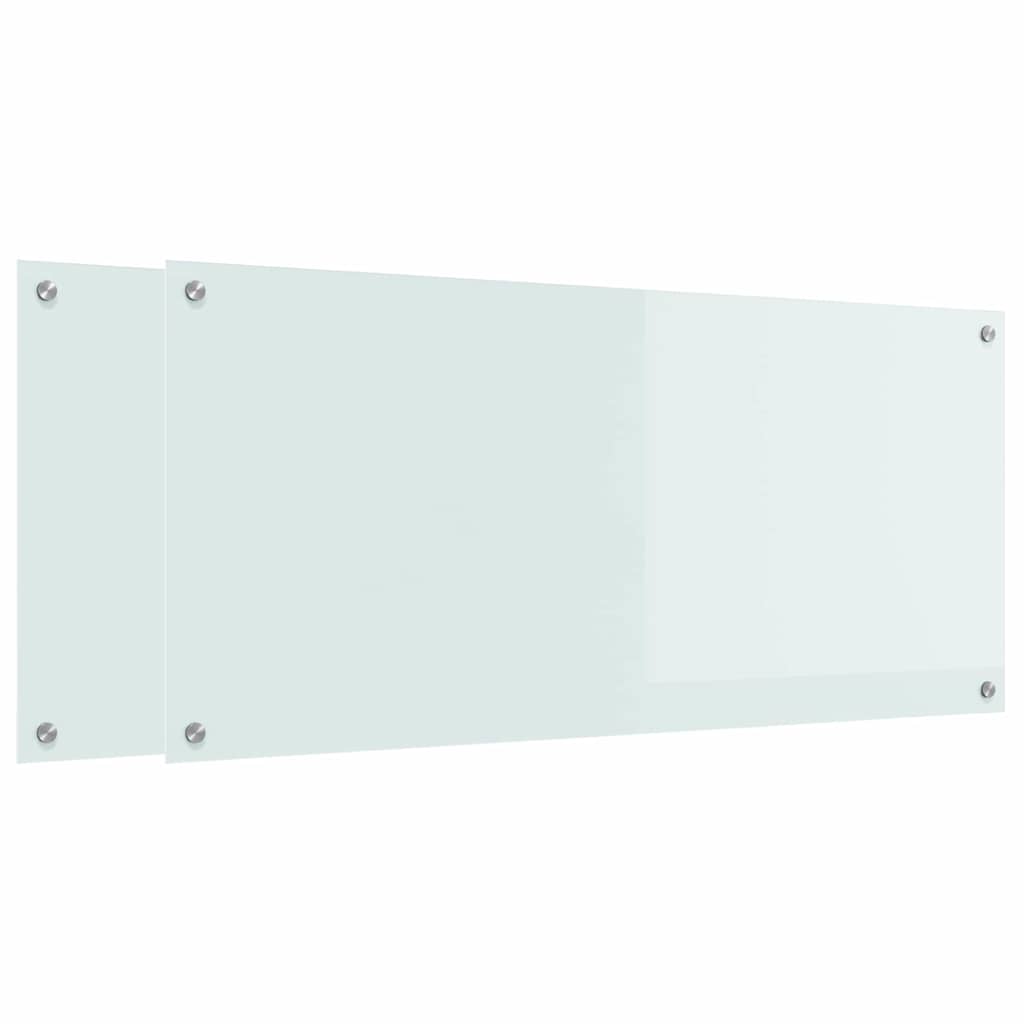 Virtuvės užpakalinė plokštė 2 pcs Balta 110 x 50 cm