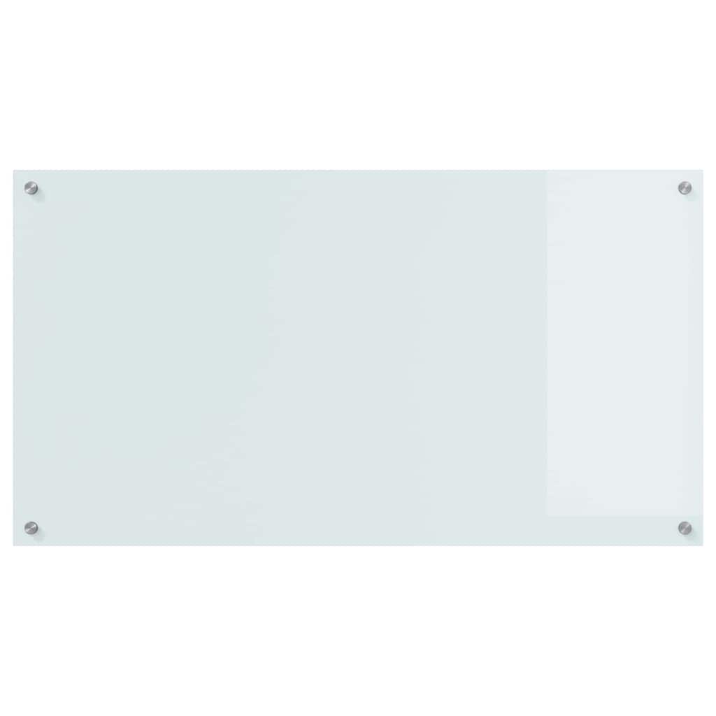 Virtuvės atbraila 2 pcs Balta 110 x 60 cm grūdintas stiklas