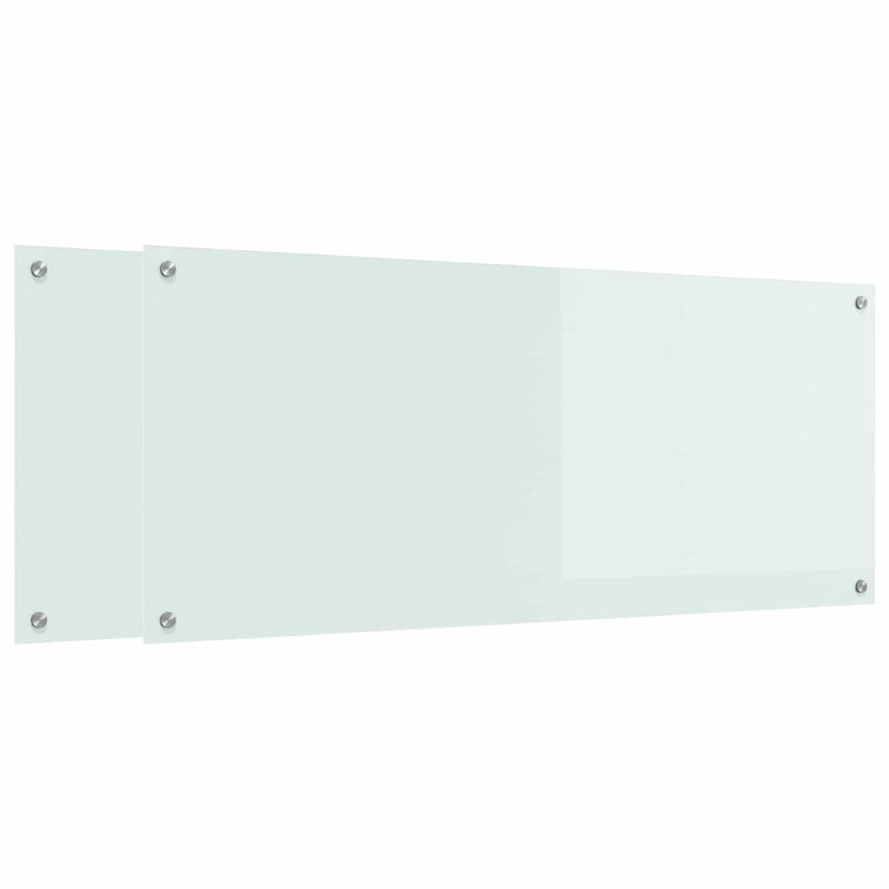 Virtuvės atbraila 2 pcs Balta 120 x 50 cm grūdintas stiklas