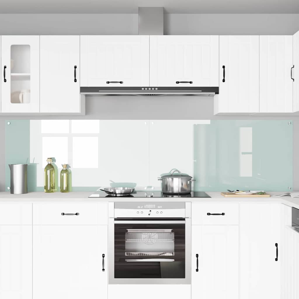 Virtuvės atbraila 2 pcs Balta 120 x 60 cm grūdintas stiklas