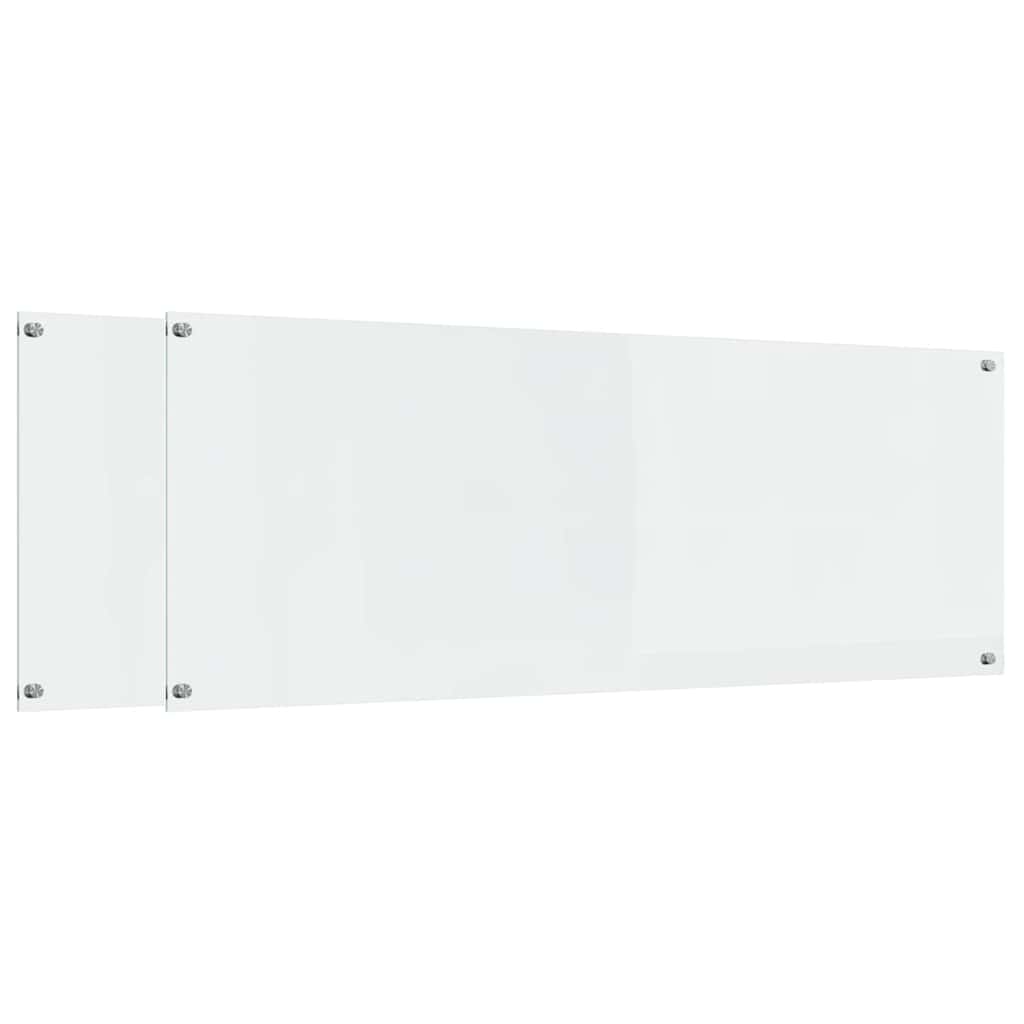 Virtuvės užpakalinė plokštė 2 pcs Skaidrus 110 x 40 cm
