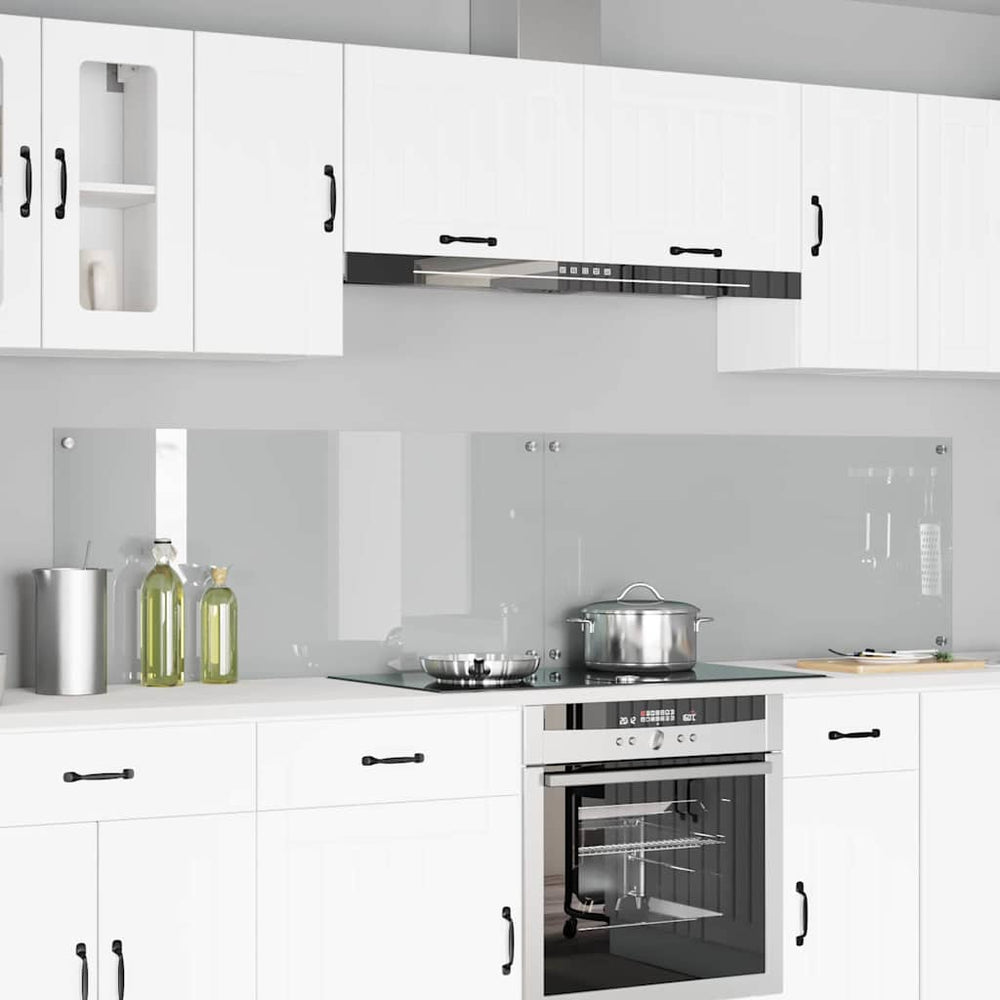 Virtuvės atbraila 2 pcs Skaidrus 110 x 50 cm grūdintas stiklas