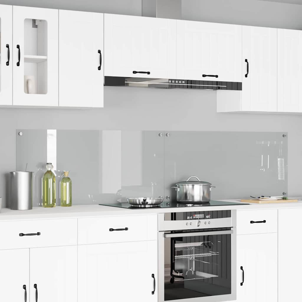 Virtuvės atbraila 2 pcs Skaidrus 110 x 50 cm grūdintas stiklas
