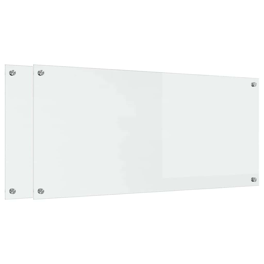 Virtuvės atbraila 2 pcs Skaidrus 110 x 50 cm grūdintas stiklas