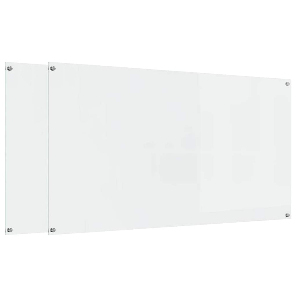 Virtuvės atbraila 2 pcs Skaidrus 110 x 60 cm grūdintas stiklas