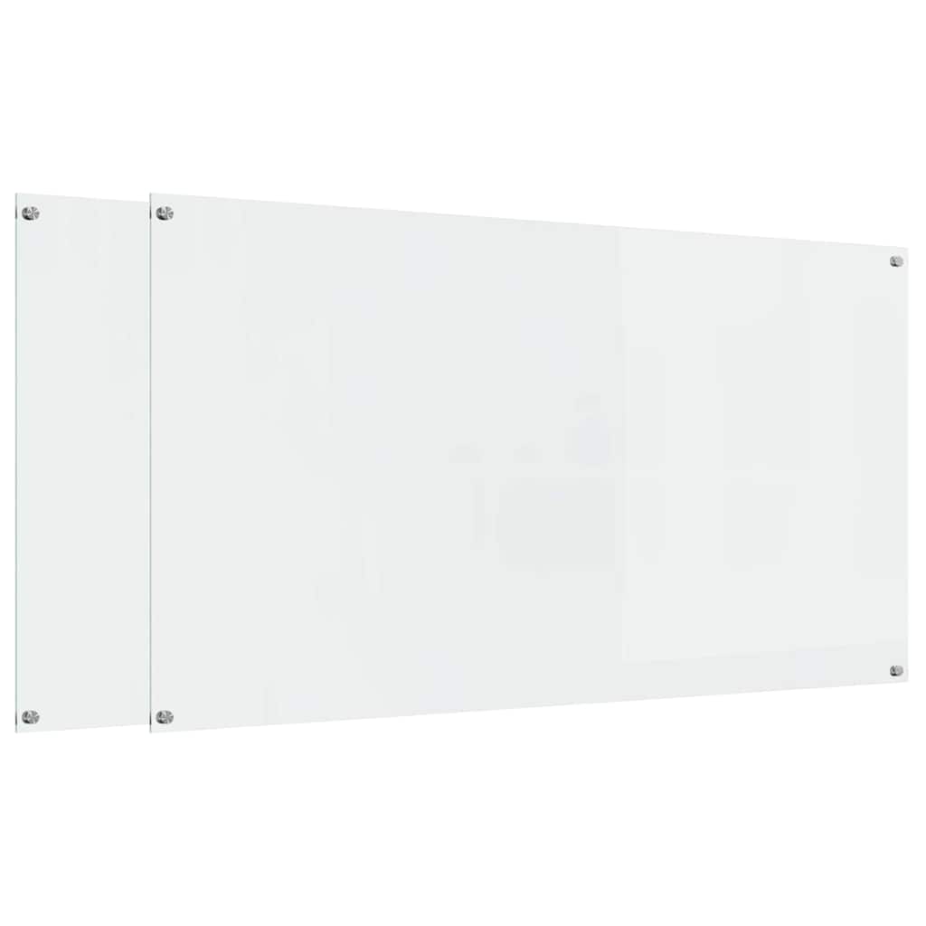 Virtuvės atbraila 2 pcs Skaidrus 110 x 60 cm grūdintas stiklas