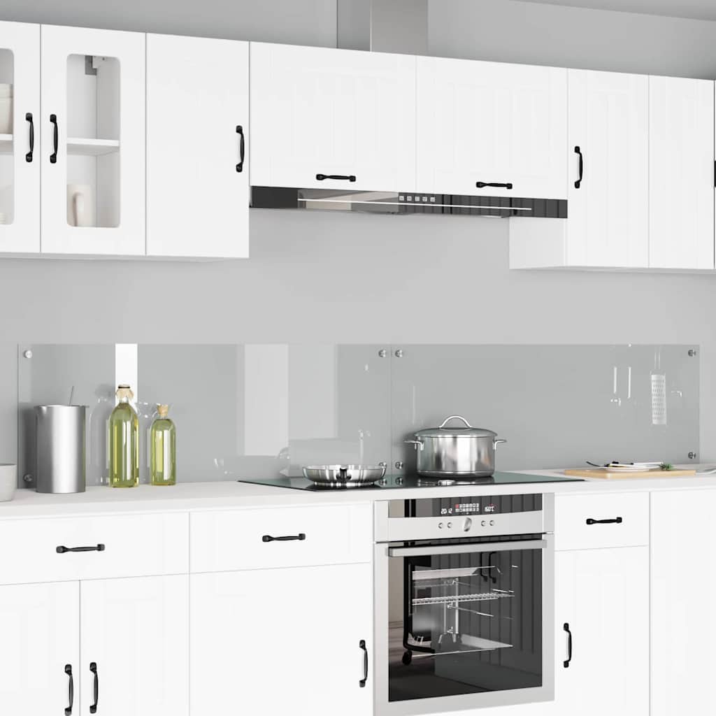 Virtuvės atbraila 2 pcs Skaidrus 120 x 40 cm grūdintas stiklas