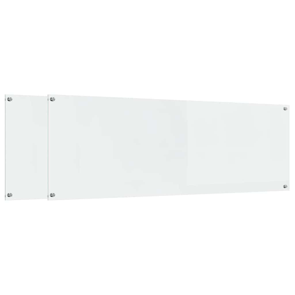 Virtuvės atbraila 2 pcs Skaidrus 120 x 40 cm grūdintas stiklas