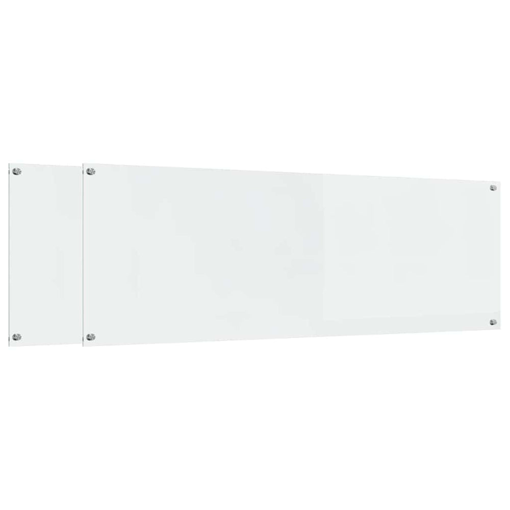 Virtuvės atbraila 2 pcs Skaidrus 120 x 40 cm grūdintas stiklas