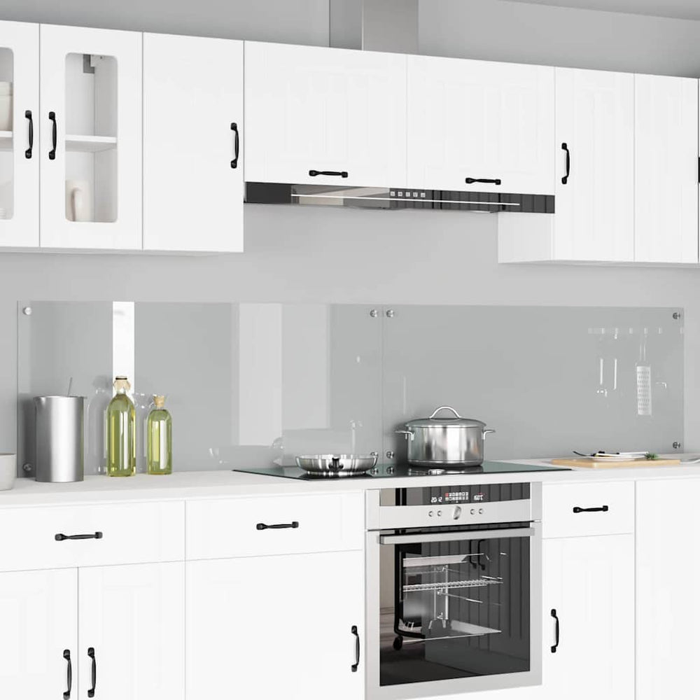 Virtuvės atbraila 2 pcs Skaidrus 120 x 50 cm grūdintas stiklas