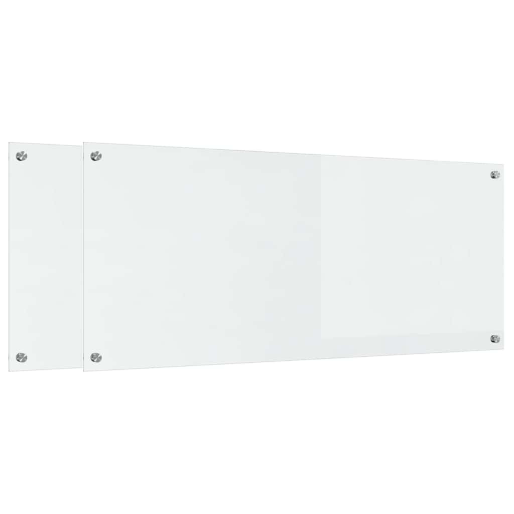 Virtuvės atbraila 2 pcs Skaidrus 120 x 50 cm grūdintas stiklas