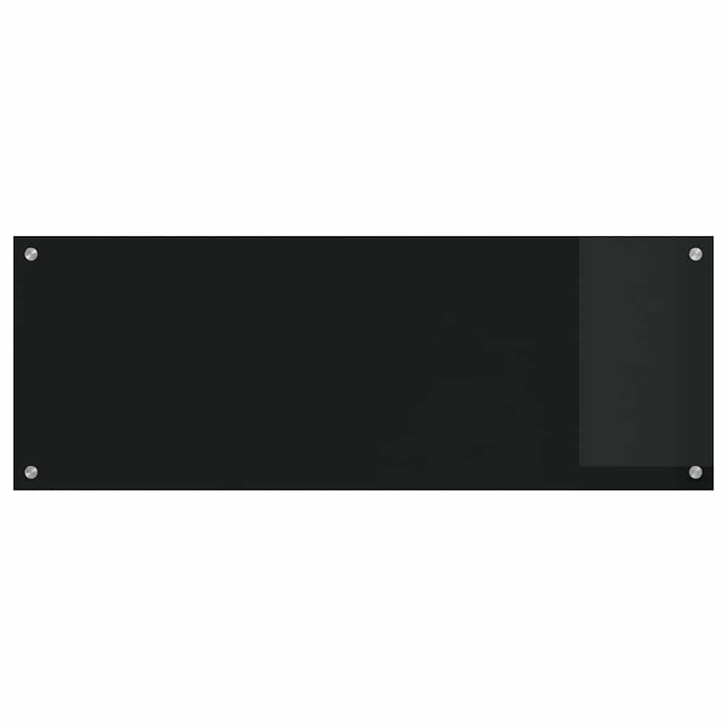 Virtuvės atbraila 2 pcs Juoda 110 x 40 cm grūdintas stiklas