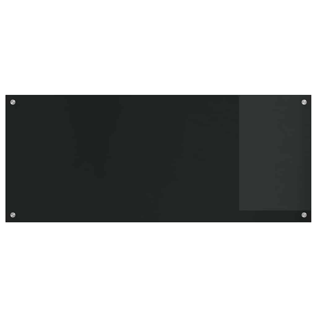 Virtuvės atbraila 2 pcs Juoda 120 x 50 cm grūdintas stiklas