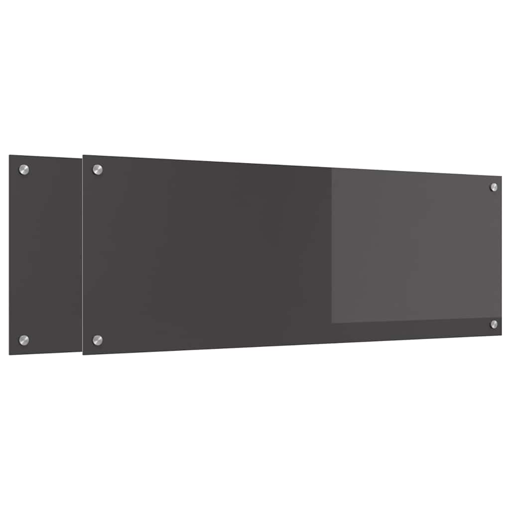 Virtuvės atbraila 2 pcs Tamsiai pilka 110 x 40 cm
