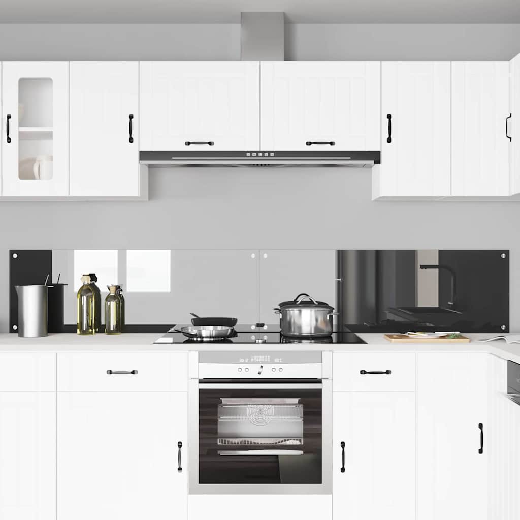 Virtuvės atbraila 2 pcs Tamsiai pilka 120 x 40 cm