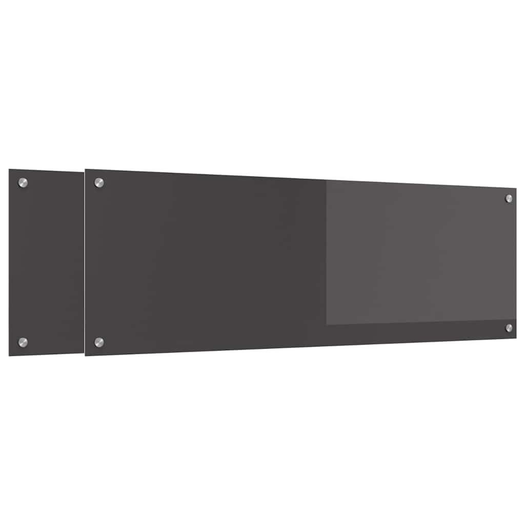 Virtuvės atbraila 2 pcs Tamsiai pilka 120 x 40 cm